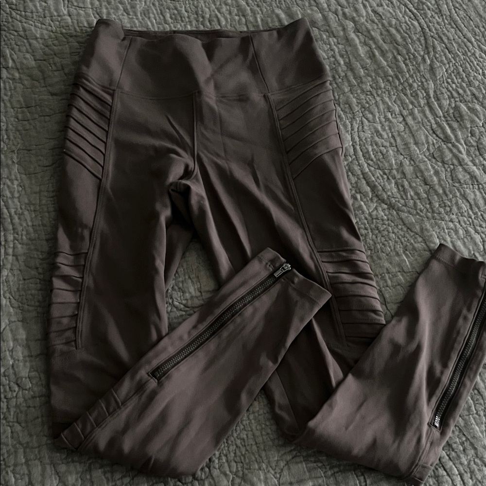 Athleta Delancey Moto Tight Leggings - Brown